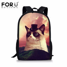 Load image into Gallery viewer, // LookAtMeow // 3D Cartoon Angry Cat Backpack