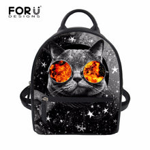 Load image into Gallery viewer, LookAtMeow // Cat Backpack  PU Leather Galass Cat