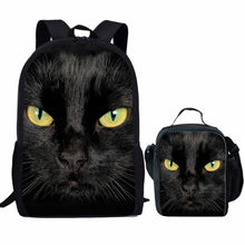 Load image into Gallery viewer, LookAtMeow // Black Cat Printing Backpack -2-