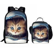 Load image into Gallery viewer, LookAtMeow // Black Cat Printing Backpack -2-