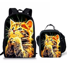 Load image into Gallery viewer, LookAtMeow // Black Cat Printing Backpack -2-