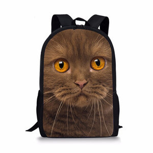 // LookAtMeow // Black Cat Printing Backpack