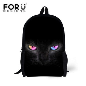 // LookAtMeow // Black Cat Printing Backpack