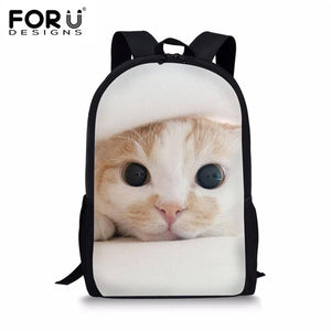 // LookAtMeow // 3D Cartoon White Cat Backpack