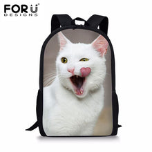Load image into Gallery viewer, // LookAtMeow // 3D Cartoon White Cat Backpack